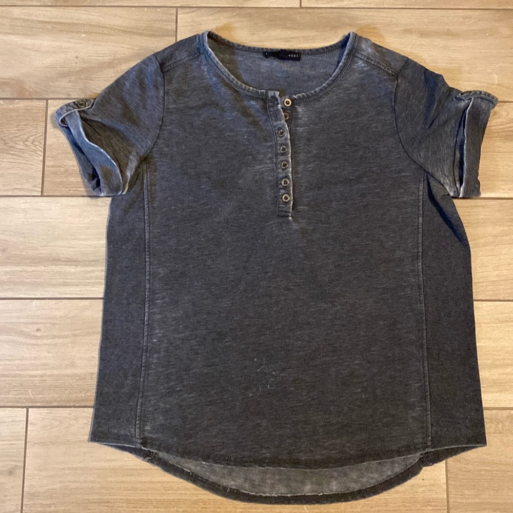 Black/Gray Washed Short Sleeved Shirt